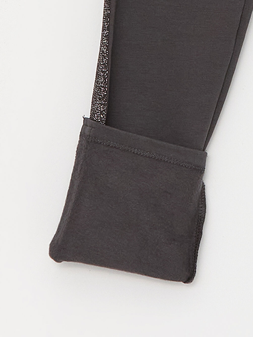 Gri Beli Lastikli Kız Çocuk Uzun Tayt-4