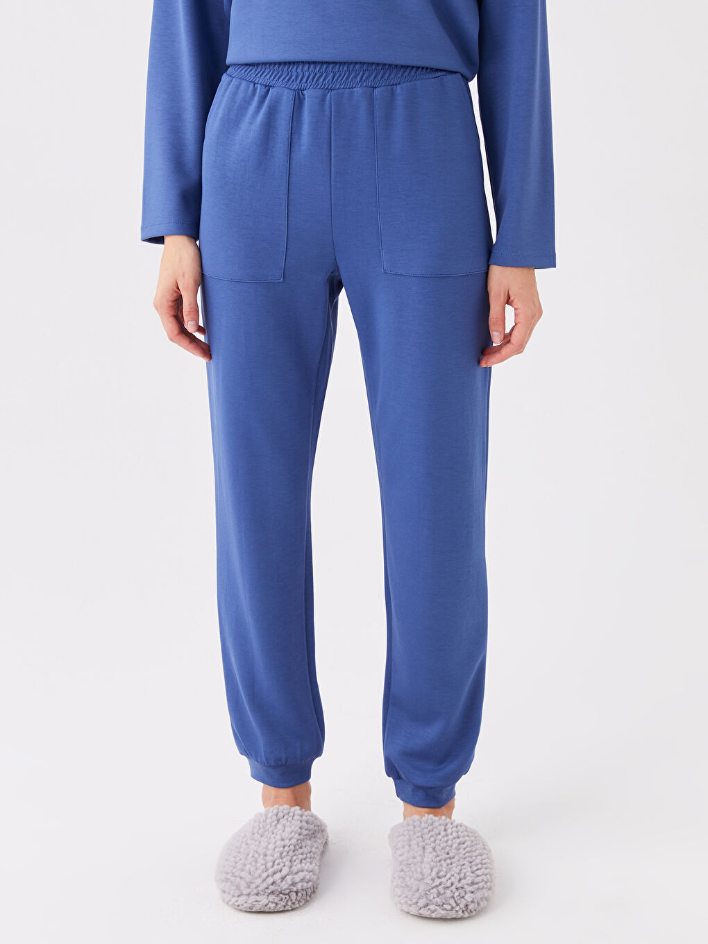 LCW DREAM Damen Pyjama-Hosen mit elastischem Bund und schlichtem Design -W3BJ50Z8-HRQ