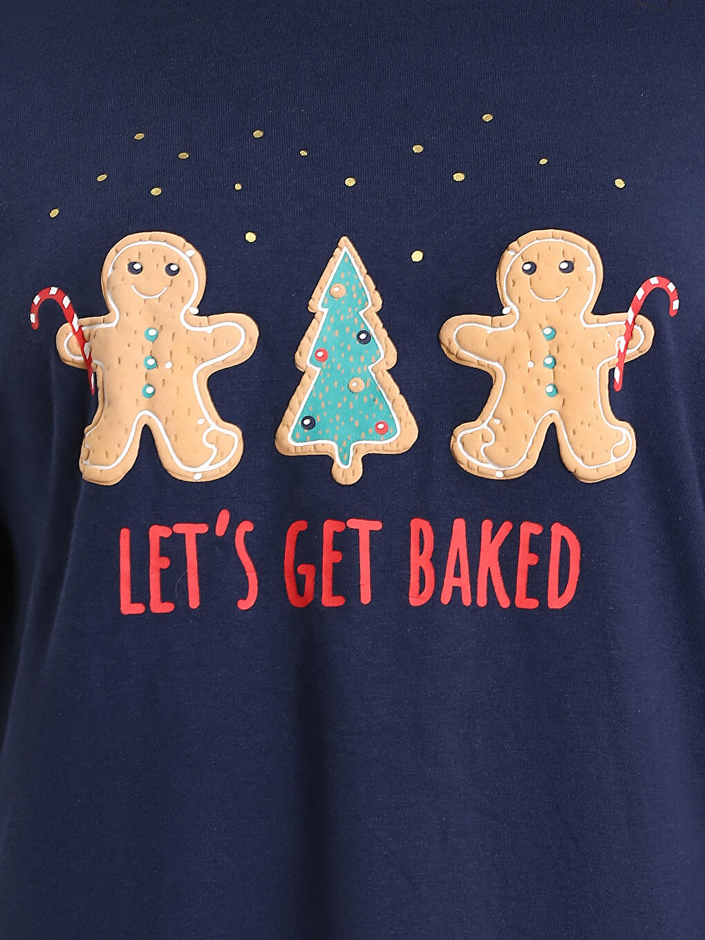 Crew Neck New Year Themed Women's Pyjama Set-4