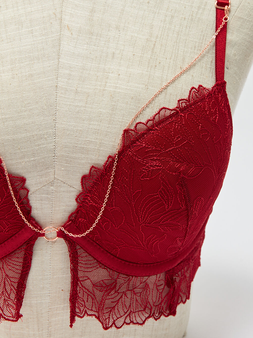 LCW DREAM Wired Non-Padded Lace Fancy T-Shirt Bra -W3BJ76Z8-R3P