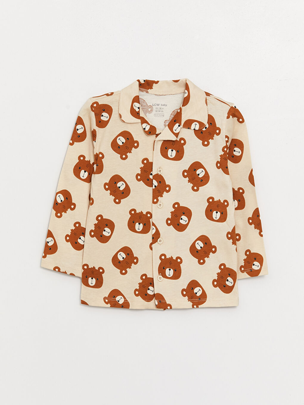 Ensemble de Pyjama pour Bébé Garçons à Col de Chemise Imprimé à Manches Longues-1