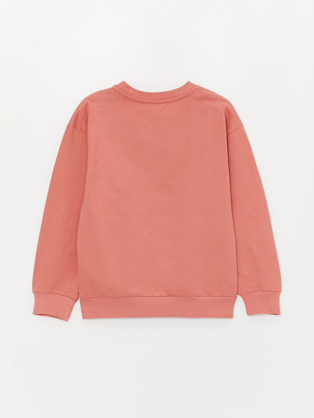 LCW Kids Koyu Mercan Bisiklet Yaka Nakışlı Uzun Kollu Kız Çocuk Sweatshirt - 4