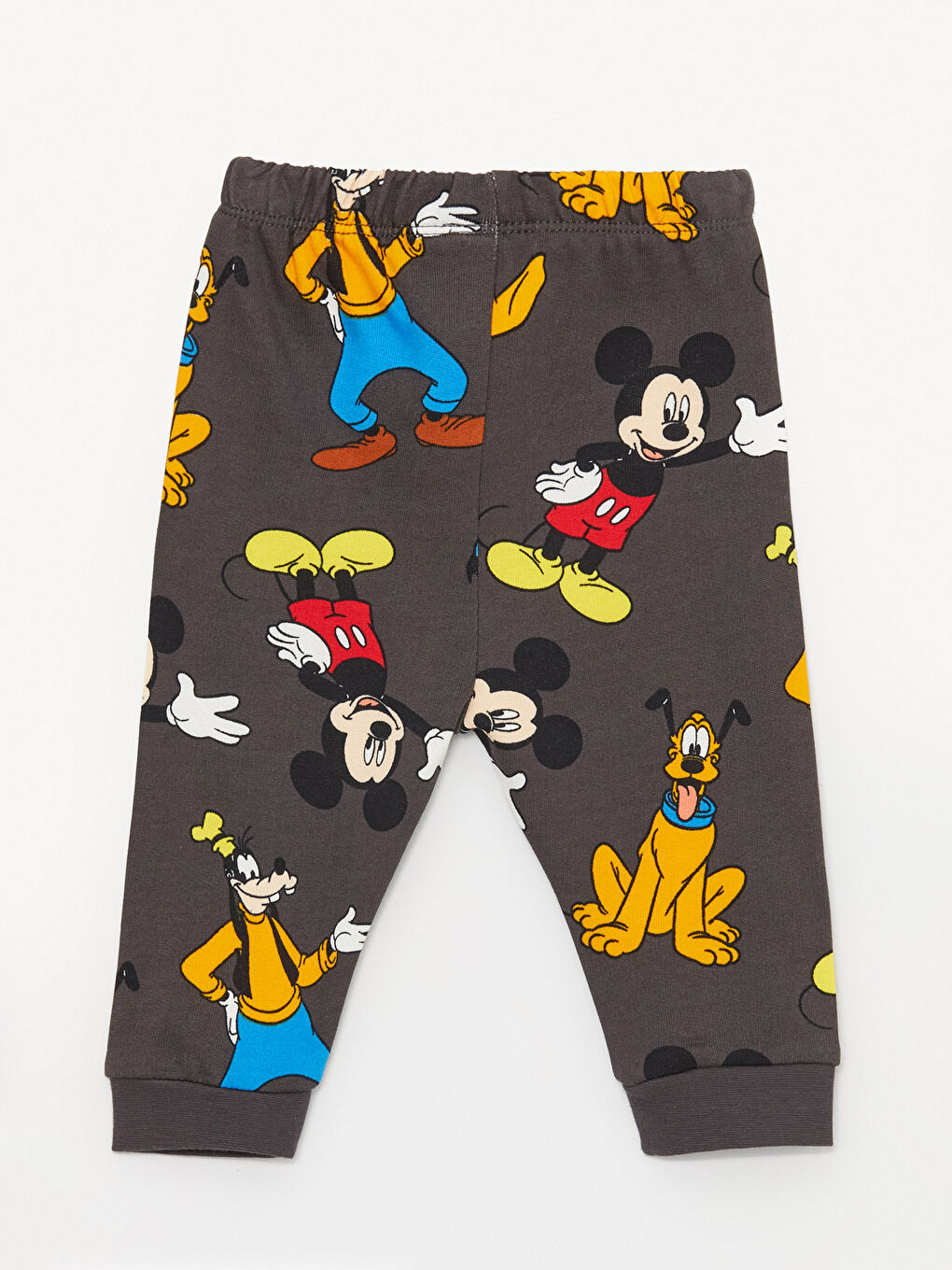 LCW baby Antrasit Baskılı Bisiklet Yaka Disney Baskılı Erkek Bebek Pijama Takımı - 4