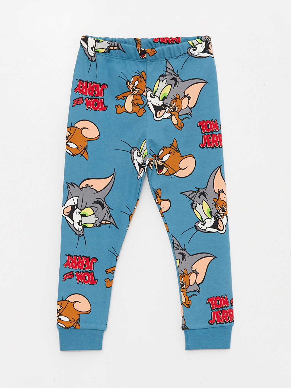 Crew Neck Long Sleeve Tom&Jerry Printed Baby Boy Pajama Set-3