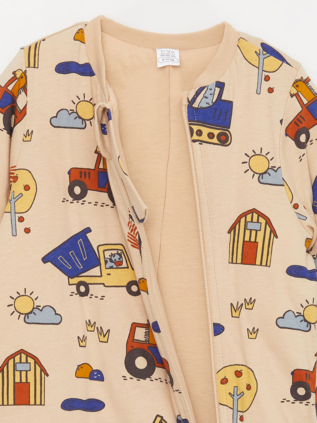 Bej 2.5 Tog Elyaflı Erkek Bebek Uyku Tulumu-3