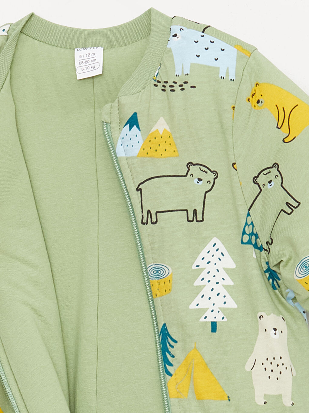 Yeşil 2.5 Tog Elyaflı Erkek Bebek Uyku Tulumu-2