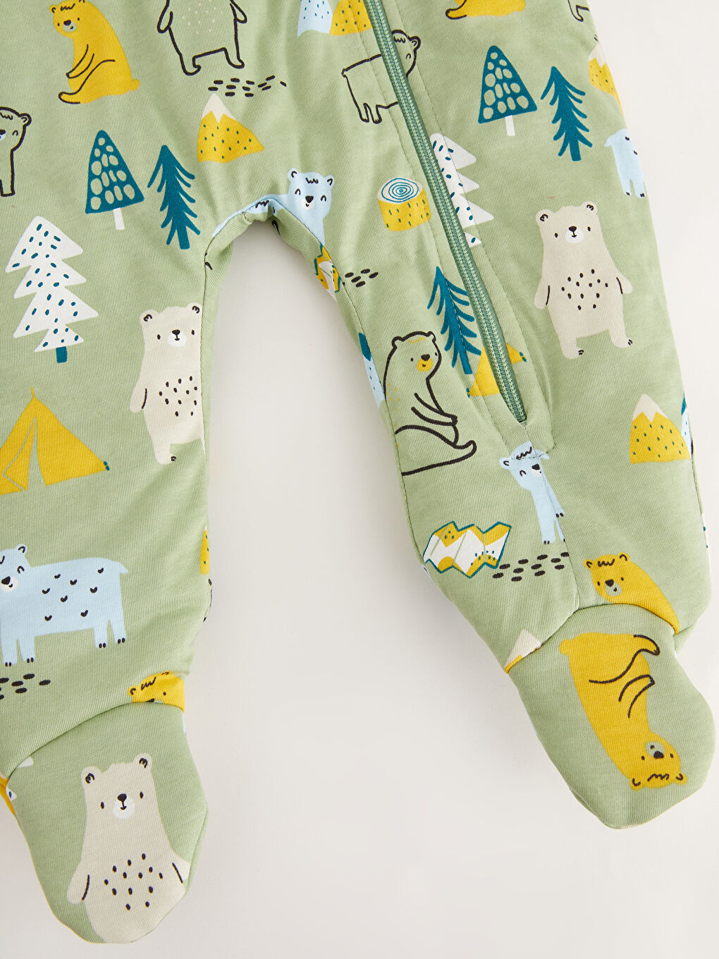 Yeşil 2.5 Tog Elyaflı Erkek Bebek Uyku Tulumu-3