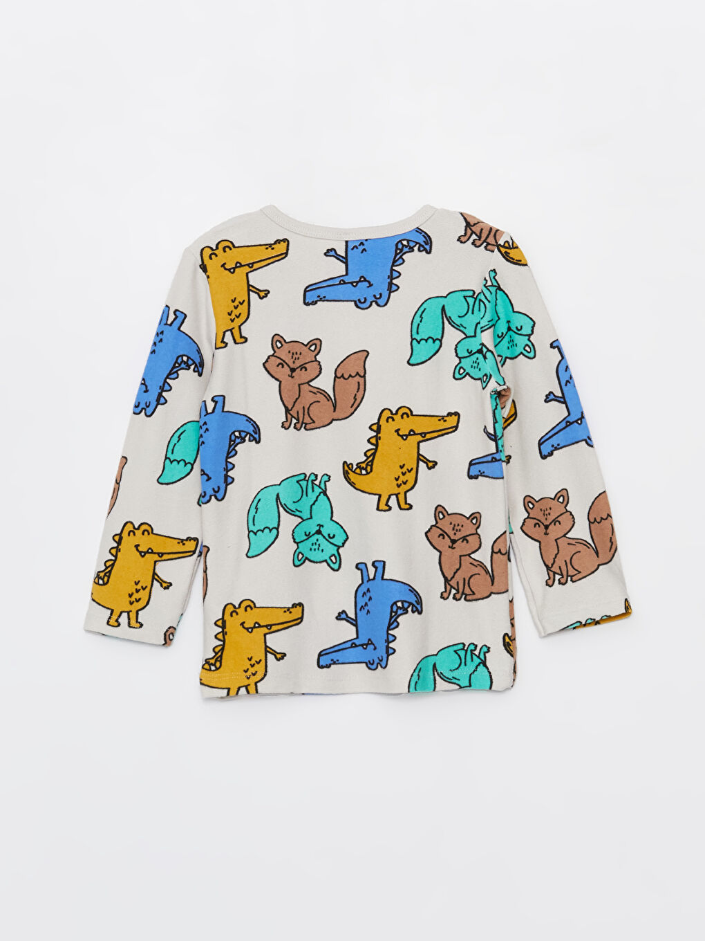 Crew Neck Long Sleeve Patterned Baby Boys' Pyjama Set-3