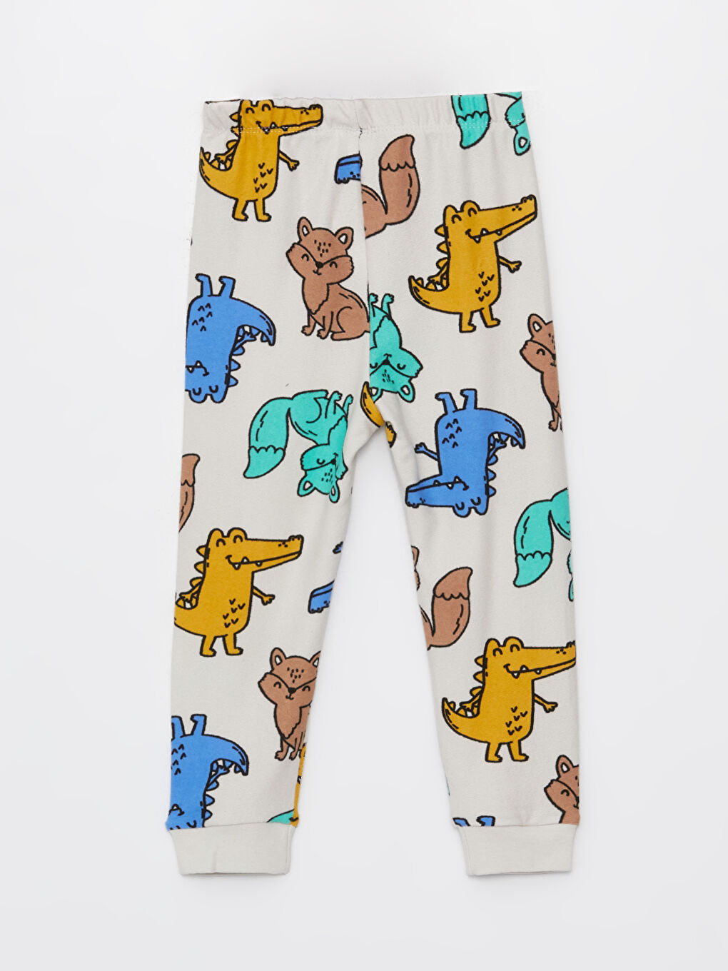 Crew Neck Long Sleeve Patterned Baby Boys' Pyjama Set-4