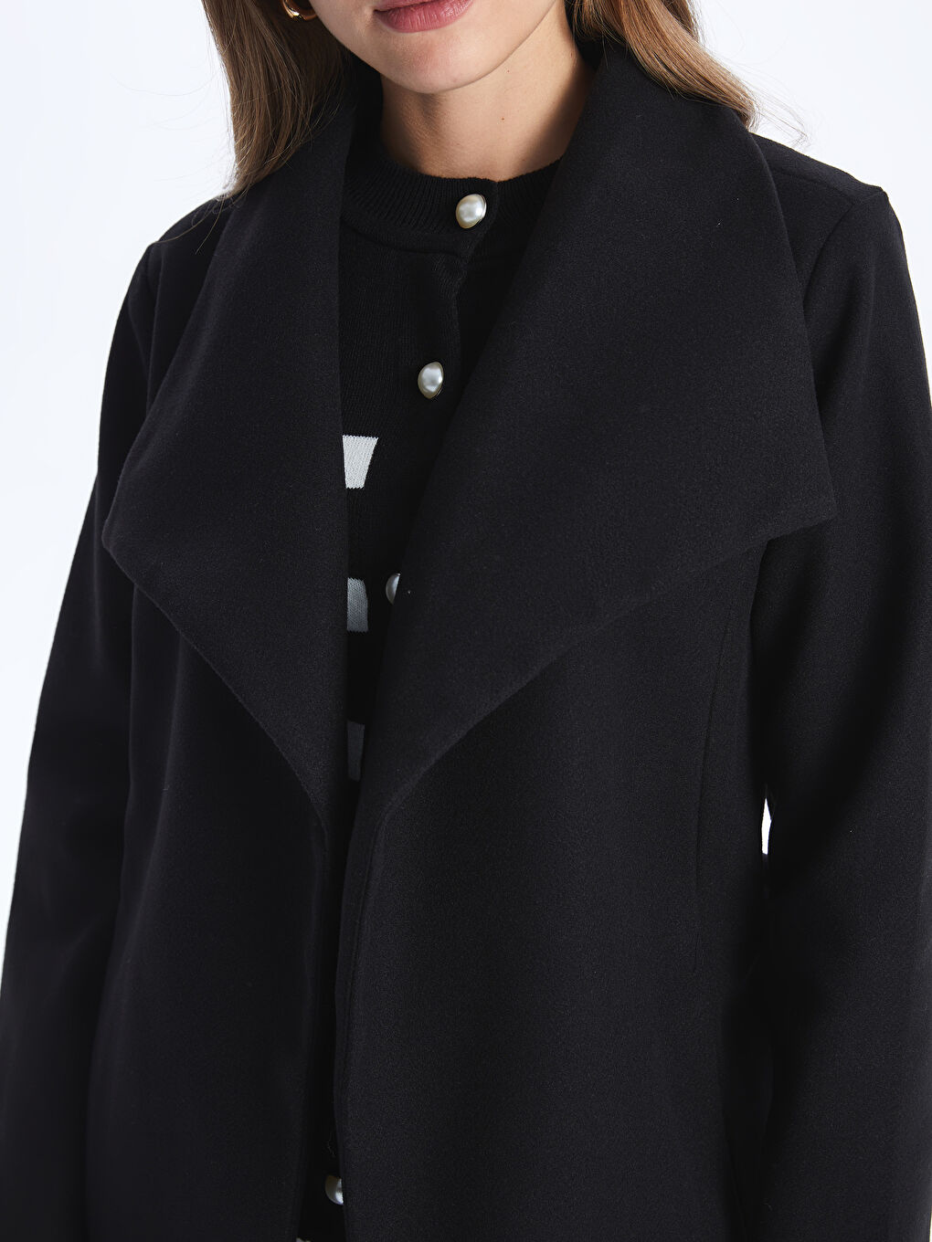بالطو ياقة الجاكيت للسيدات كاشيه-3