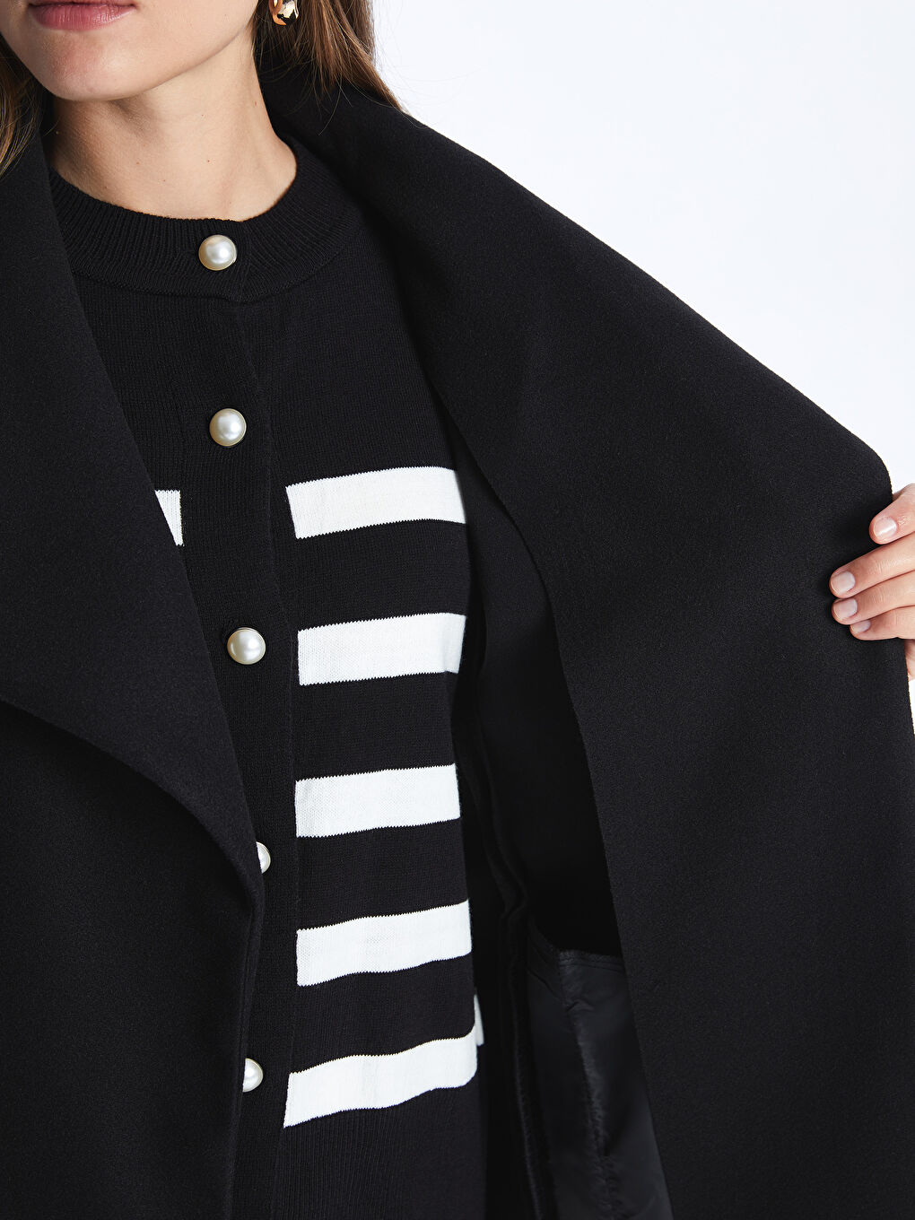 بالطو ياقة الجاكيت للسيدات كاشيه-4