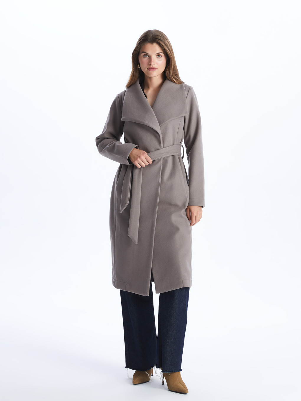 Jacket Collar Women's Cachet Overcoat-3