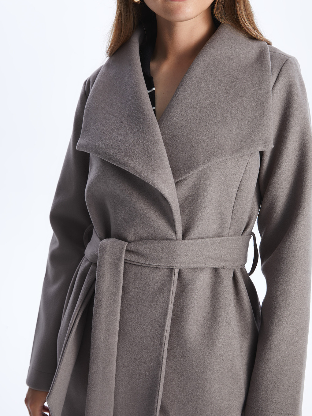 Jacket Collar Women's Cachet Overcoat-7