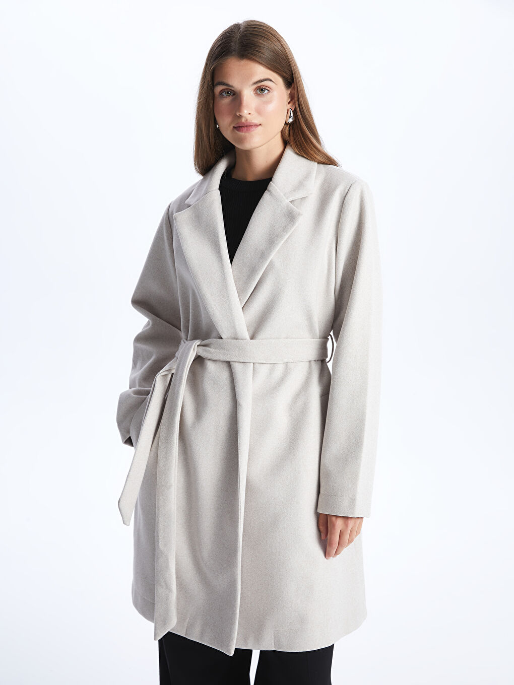 Manteau Cachet à Col Veste pour Femmes