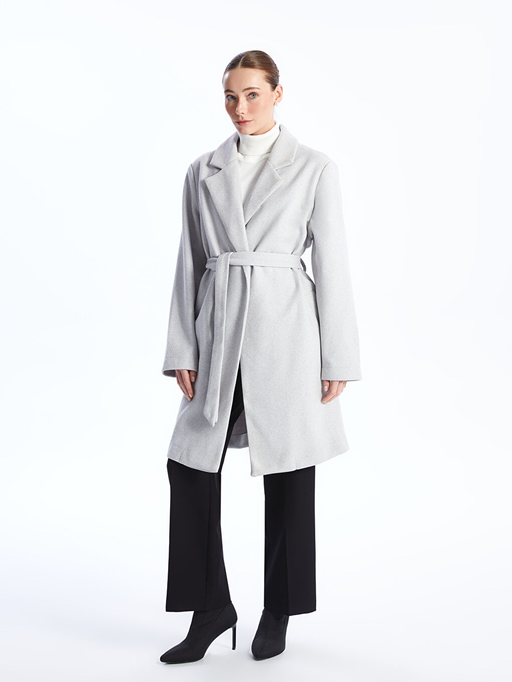 Manteau Cachet à Col Veste pour Femmes