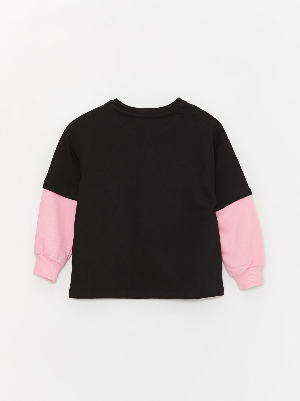 LCW Kids Yeni Siyah Bisiklet Yaka Baskılı Uzun Kollu Kız Çocuk Sweatshirt ve Eşofman Altı - 3