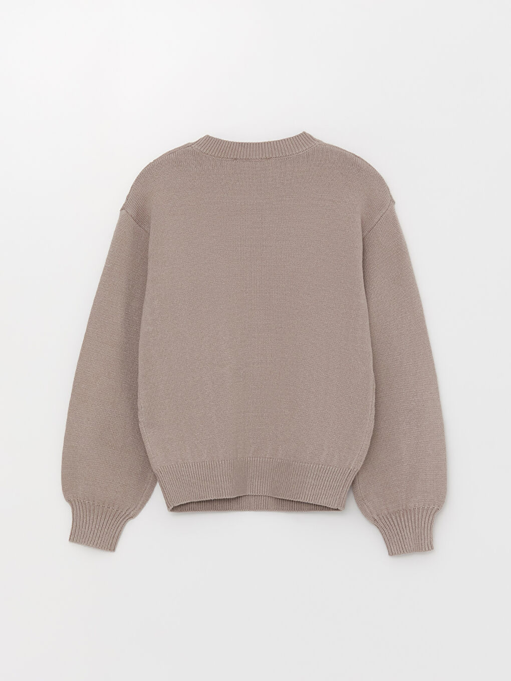 LCWAIKIKI Basic Crew Neck Self Patterned Long Sleeve Women's Knitwear Sweater -W3BK99Z8-GUH