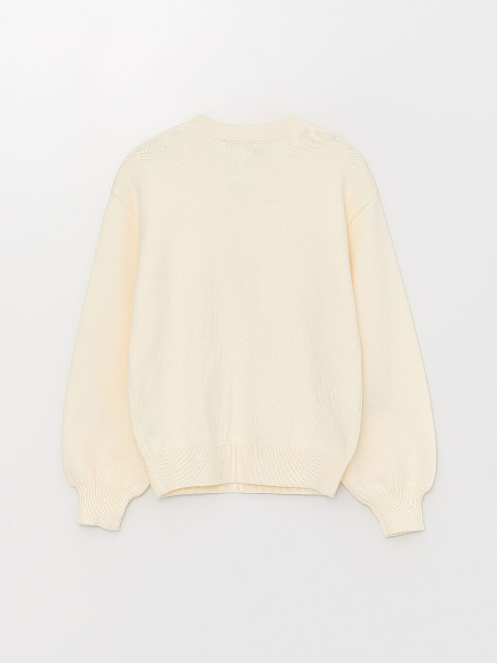 LCWAIKIKI Basic Rundhalsausschnitt Selbstgemustert Langarm Damen Strickpullover -W3BK99Z8-R9J