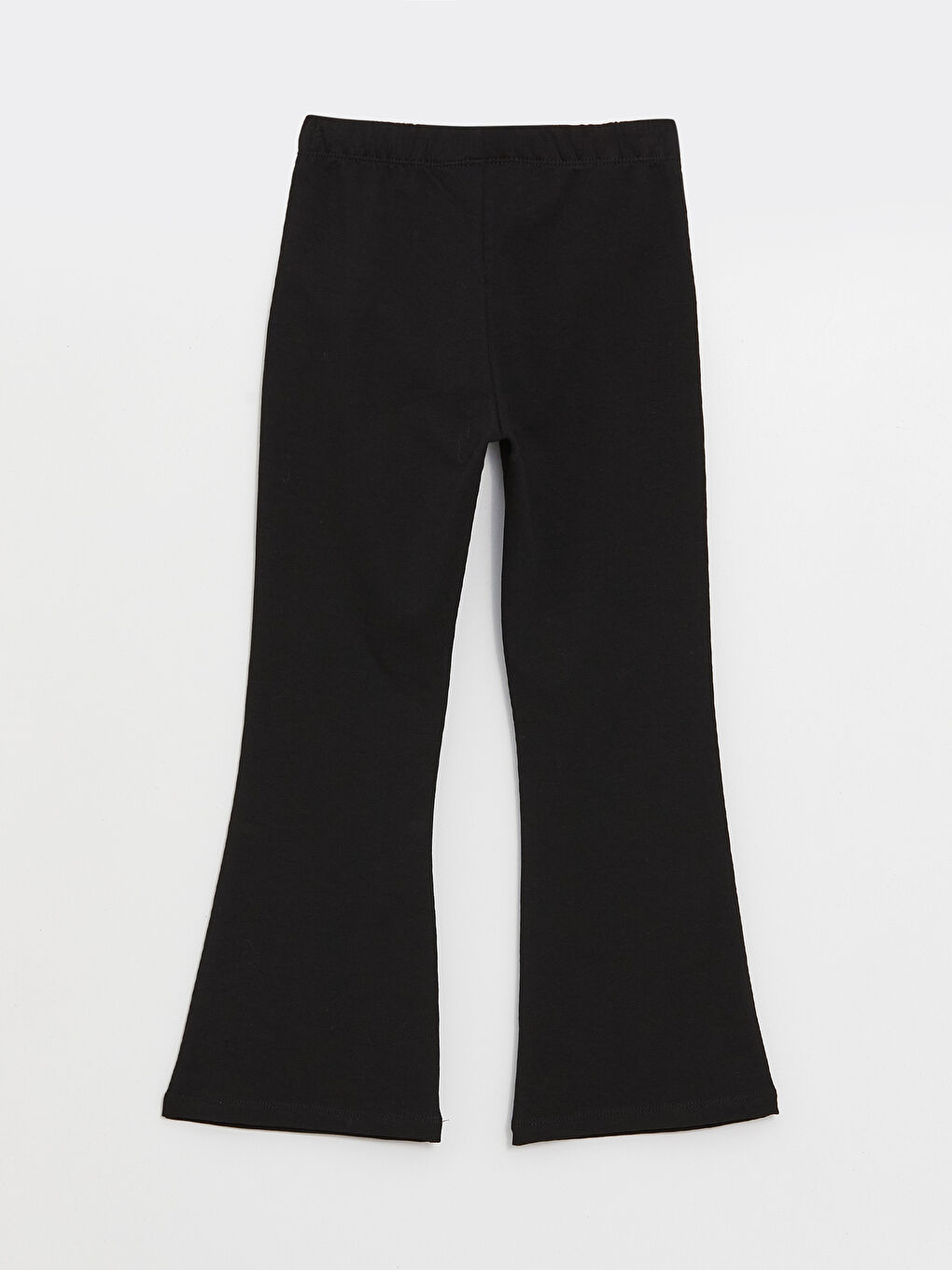 Siyah Beli Lastikli Basic İspanyol Paça Kız Çocuk Tayt-3