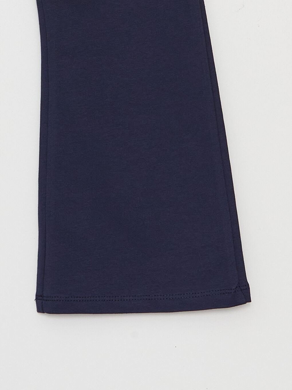 Lacivert Beli Lastikli Basic İspanyol Paça Kız Çocuk Tayt-2