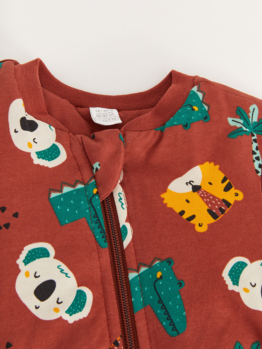 Kahverengi 2.5 Tog Elyaflı Unisex Bebek Uyku Tulumu-4