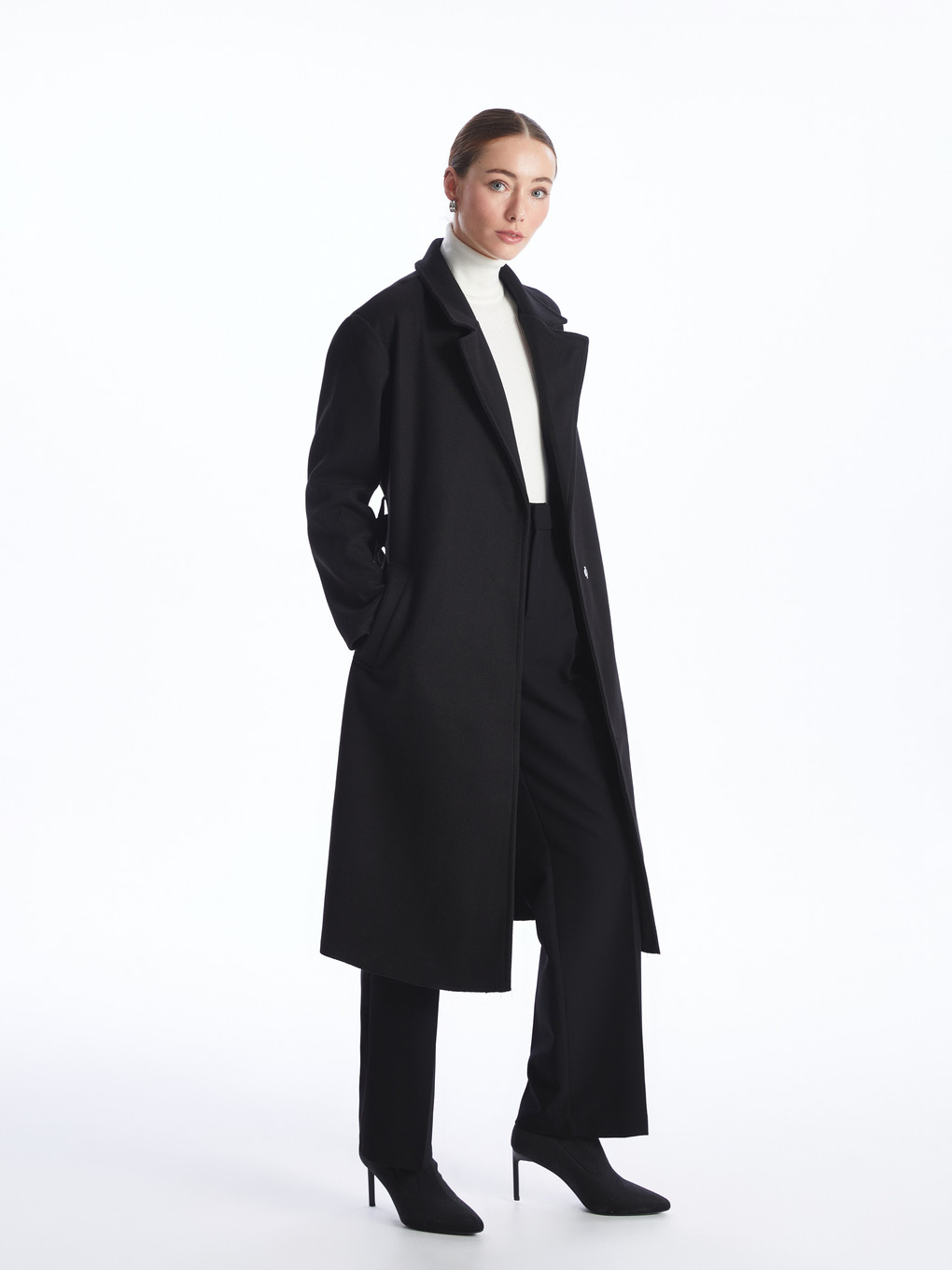 Jacket Collar Women's Cachet Overcoat-3