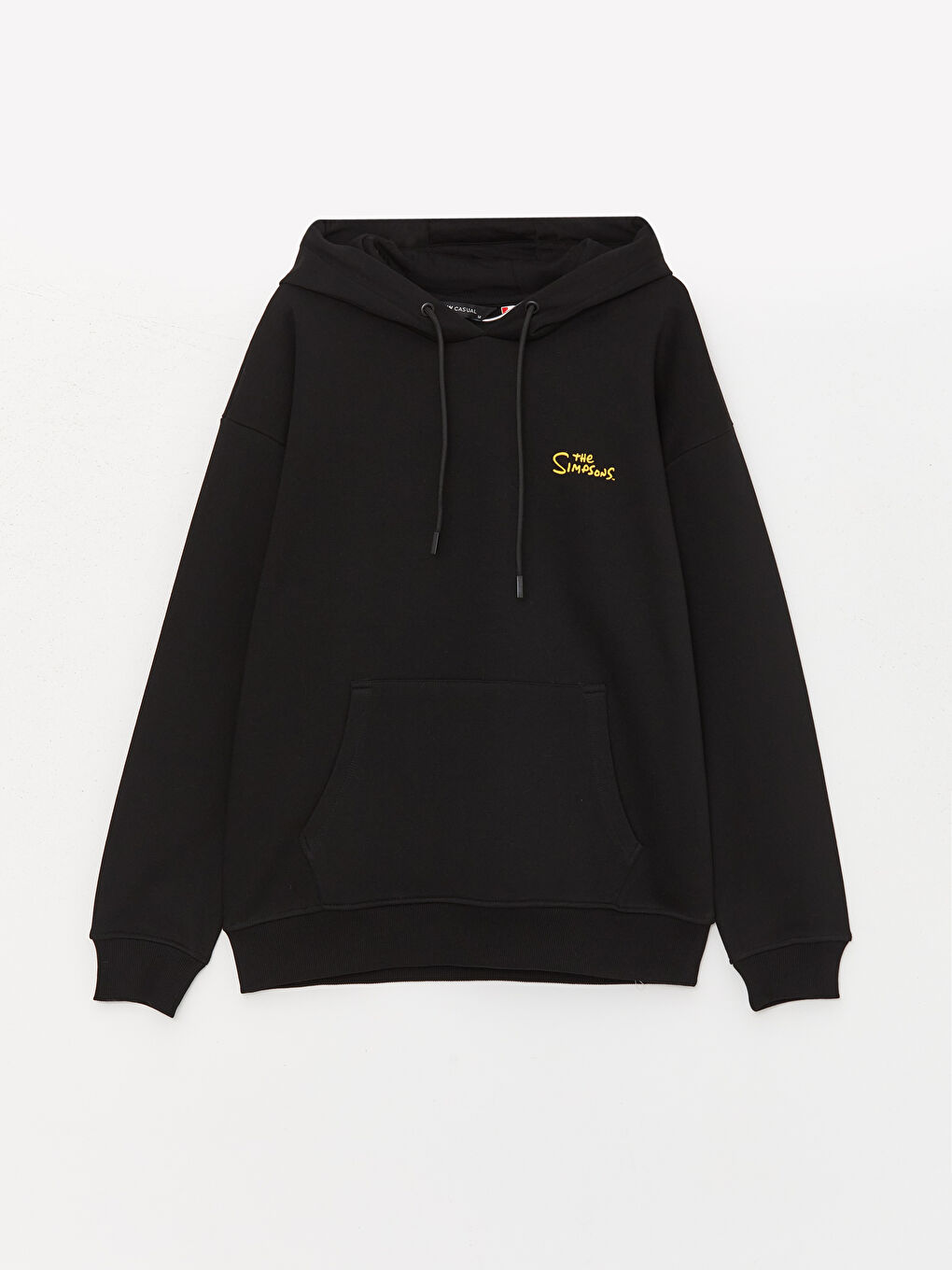 LCW Casual Yeni Siyah Uzun Kollu Baskılı Erkek Hoodie - 5