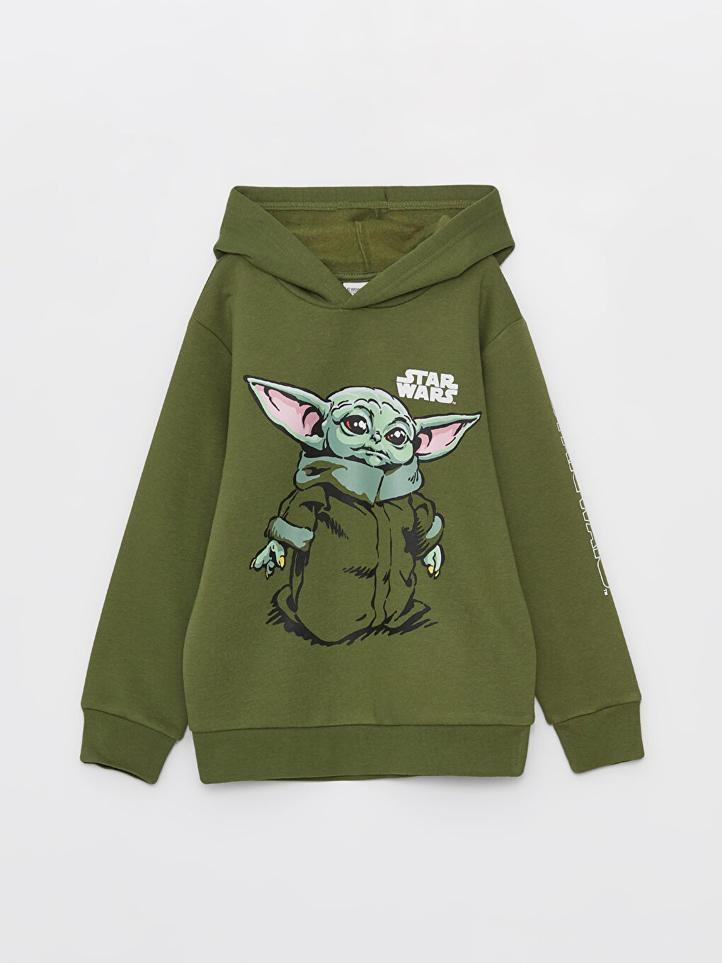 LCW Kids Yeşil Star Wars Baskılı Erkek Çocuk Hoodie