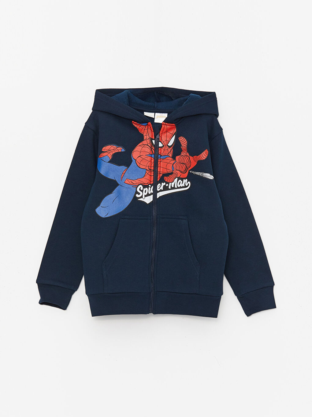 Толстовка на молнии и спортивные штаны для мальчиков с капюшоном и принтом Человека-паука, с длинным рукавом-1
