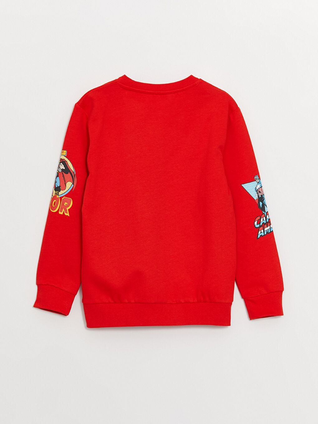 LCW Kids Kırmızı Bisiklet Yaka Marvel Baskılı Uzun Kollu Erkek Çocuk Sweatshirt - 4