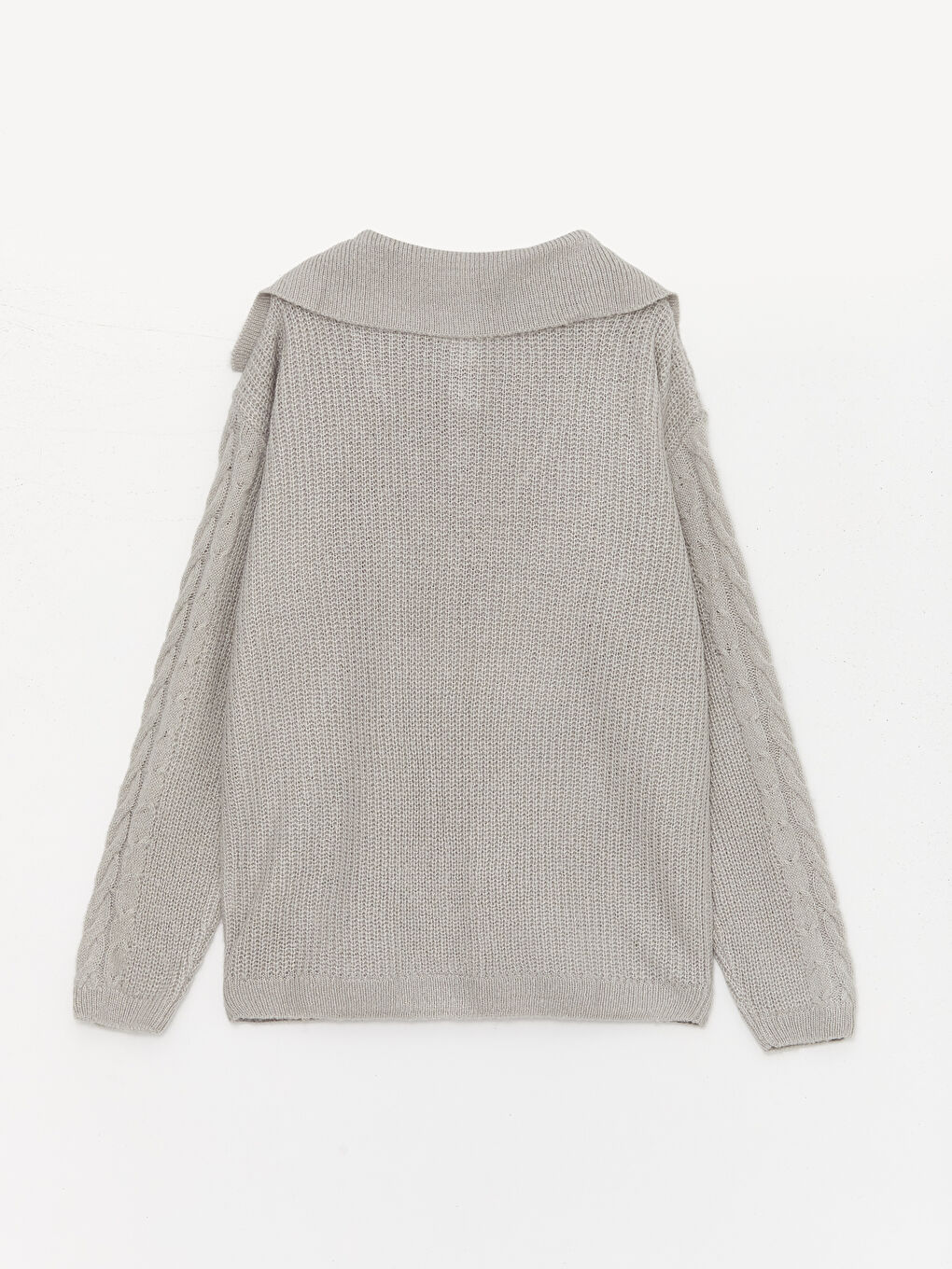 LCW Kids Polo Neck Patterned Long Sleeve Girls' Knitwear Sweater -W3BM55Z4-FLG