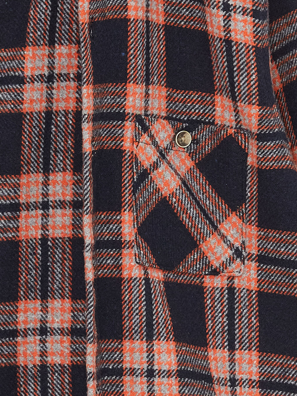 Lacivert Kapüşonlu Ekose Uzun Kollu Erkek Çocuk Oduncu Gömlek-1