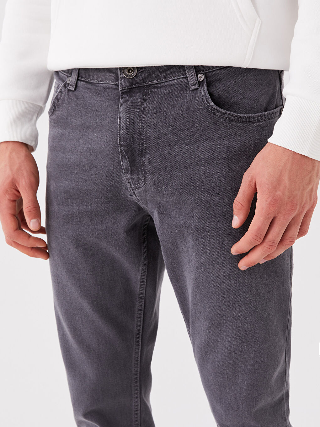 XSIDE Gri Slim Fit Erkek Jean Pantolon - 1