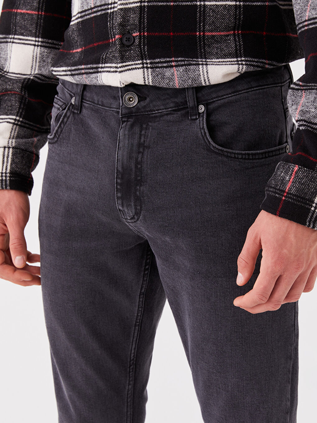 XSIDE Antrasit Slim Fit Erkek Jean Pantolon - 1