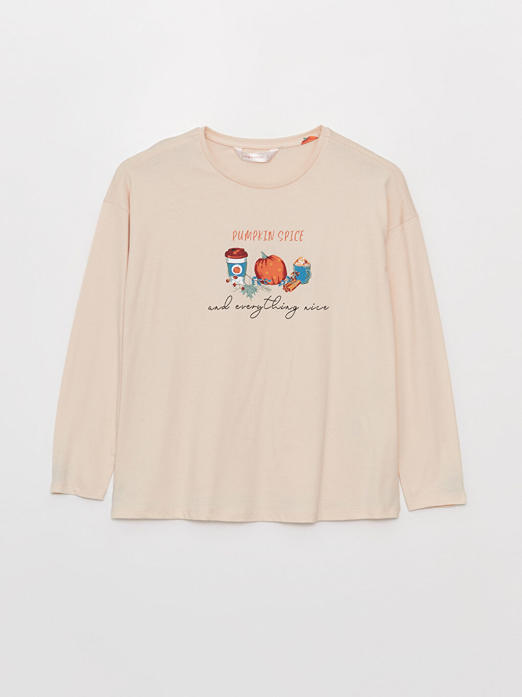 Set de pijama cu guler rotund, imprimat, mânecă lungă, pentru femei-6