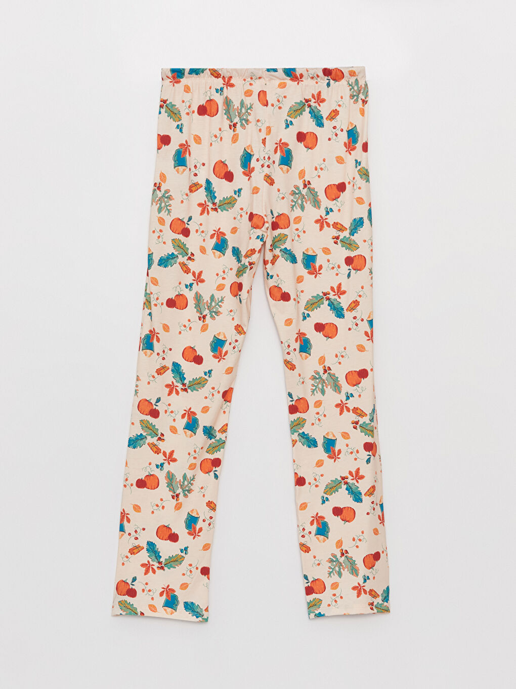 Set de pijama cu guler rotund, imprimat, mânecă lungă, pentru femei-9