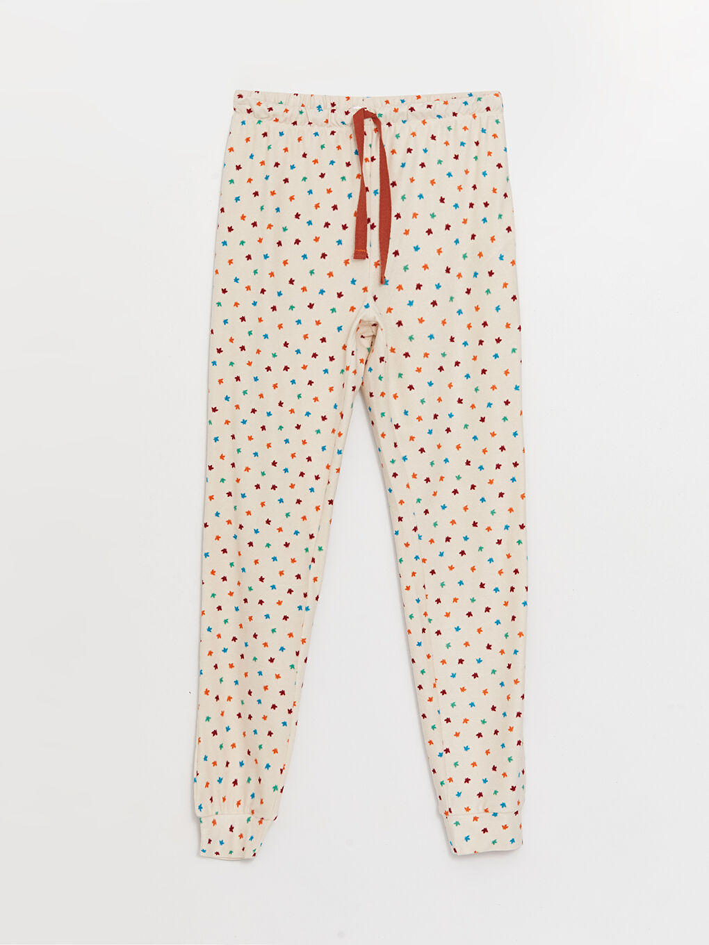 Женский пижамный комплект с круглым вырезом и длинным рукавом с принтом-8