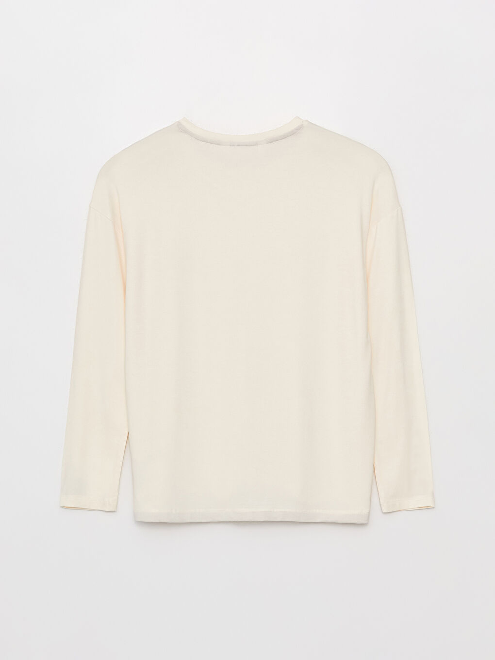 Kahverengi Bisiklet Yaka Baskılı Uzun Kollu Kadın Pijama Takımı-7