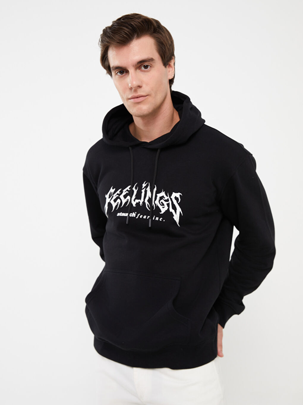 Hanorac Gros cu Mânecă Lungă Imprimat pentru Bărbați Halloween-1