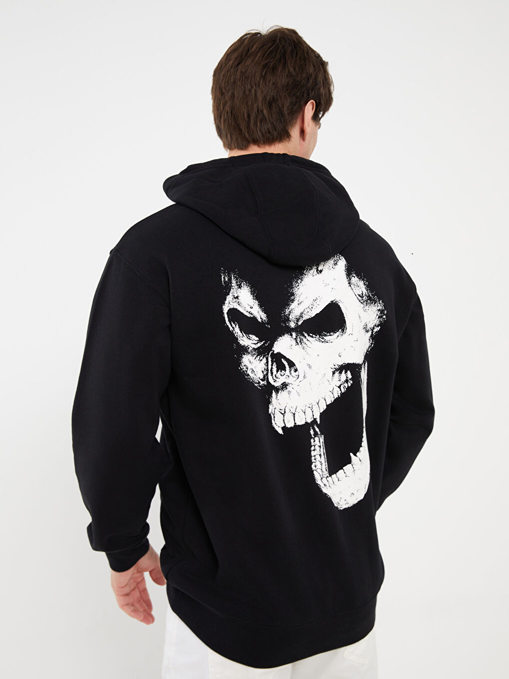 Hanorac Gros cu Mânecă Lungă Imprimat pentru Bărbați Halloween-3