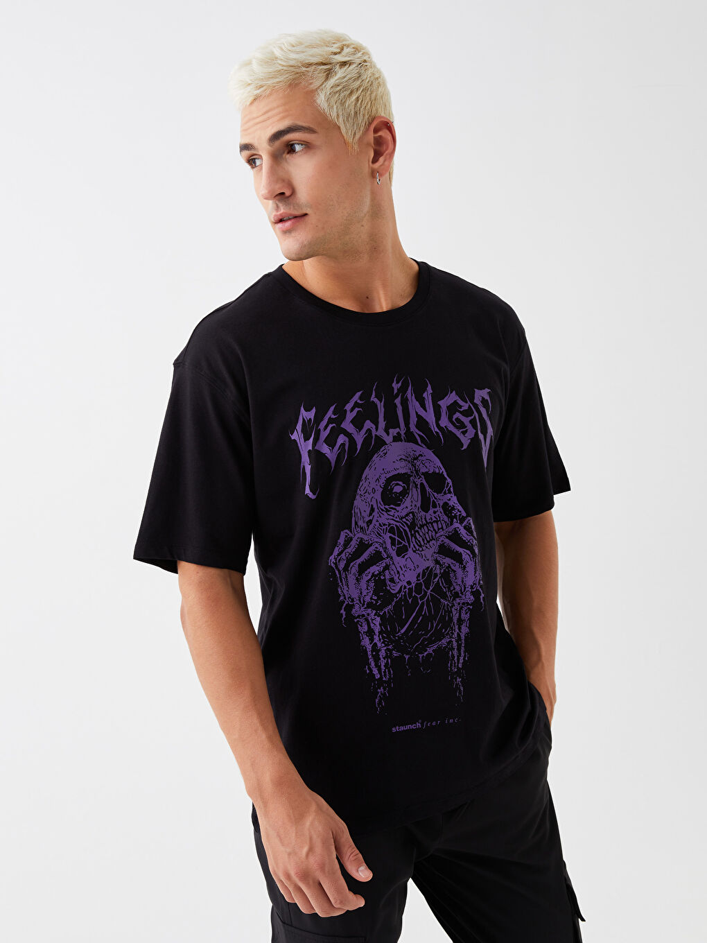 H12 Crew Neck Short Sleeve Printed Combed Cotton Men's T-Shirt