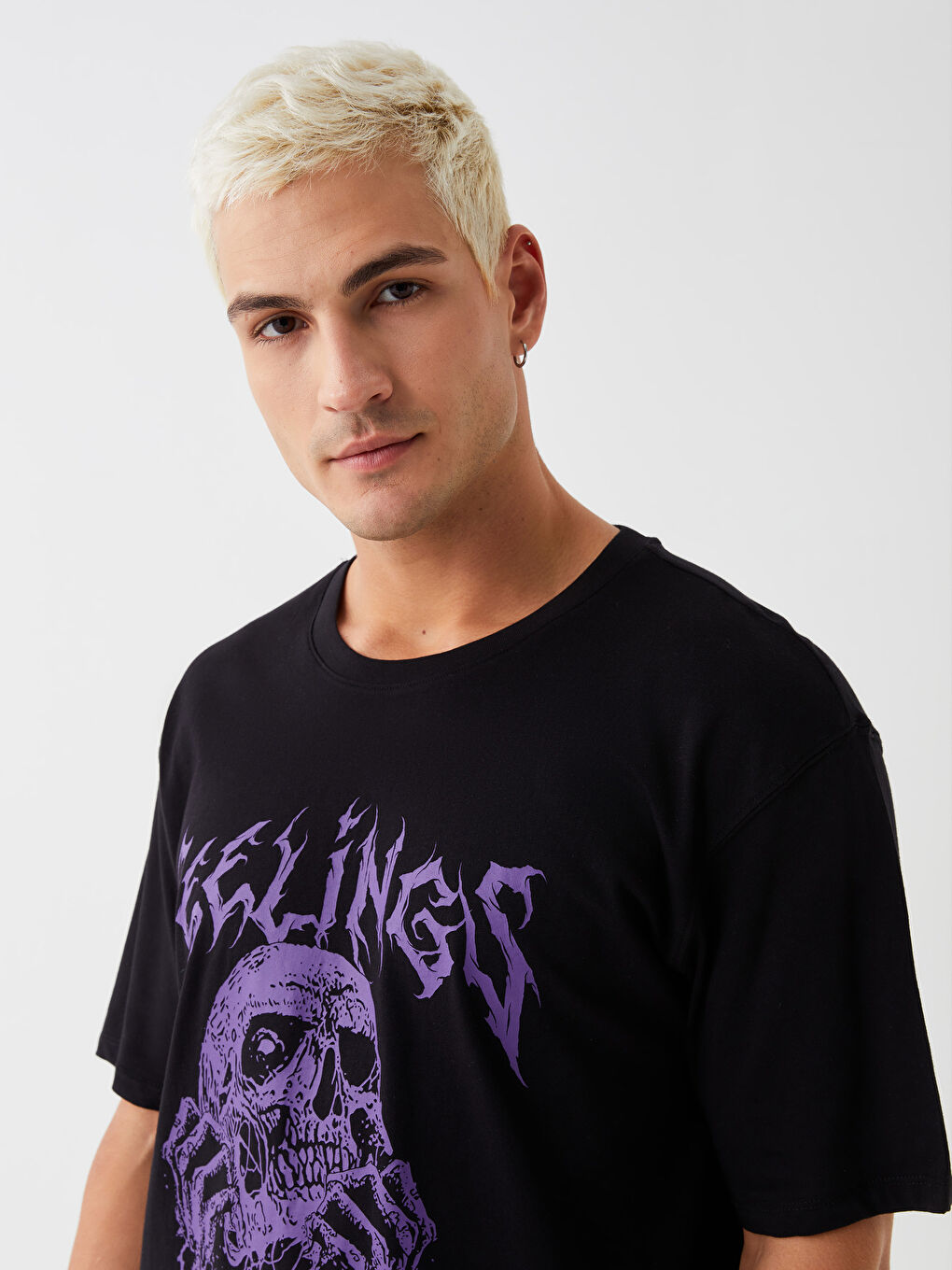 H12 Crew Neck Short Sleeve Printed Combed Cotton Men's T-Shirt-1