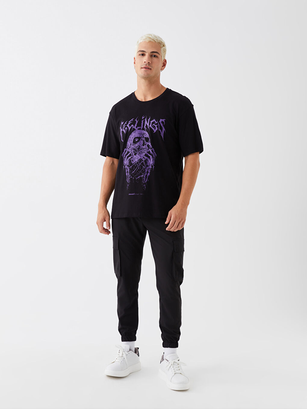 H12 Crew Neck Short Sleeve Printed Combed Cotton Men's T-Shirt-2