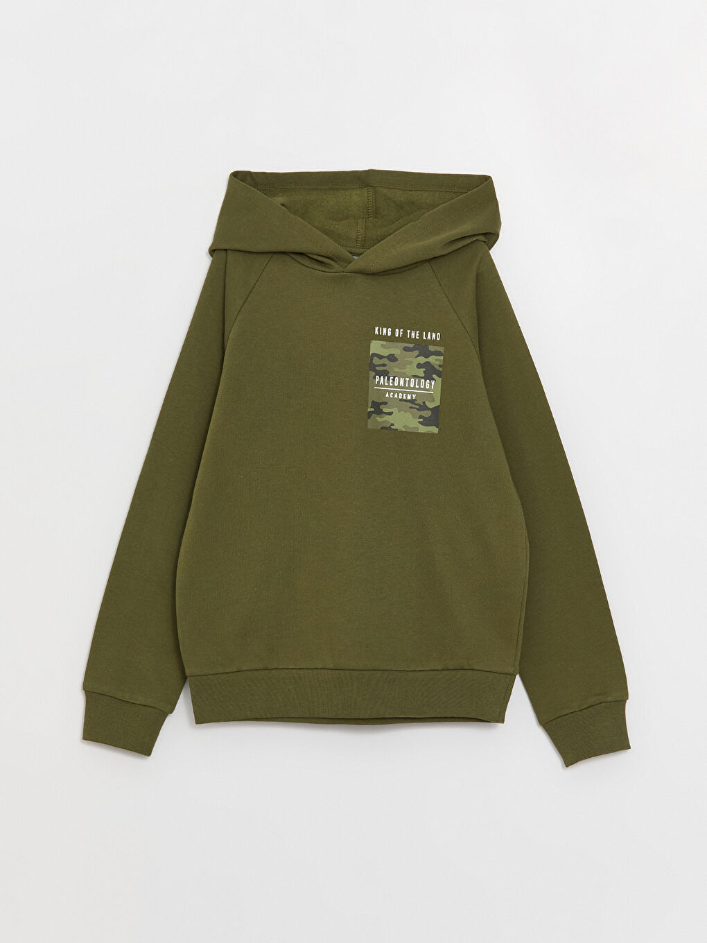 LCW Kids Yeşil Baskılı Uzun Kollu Erkek Çocuk Hoodie