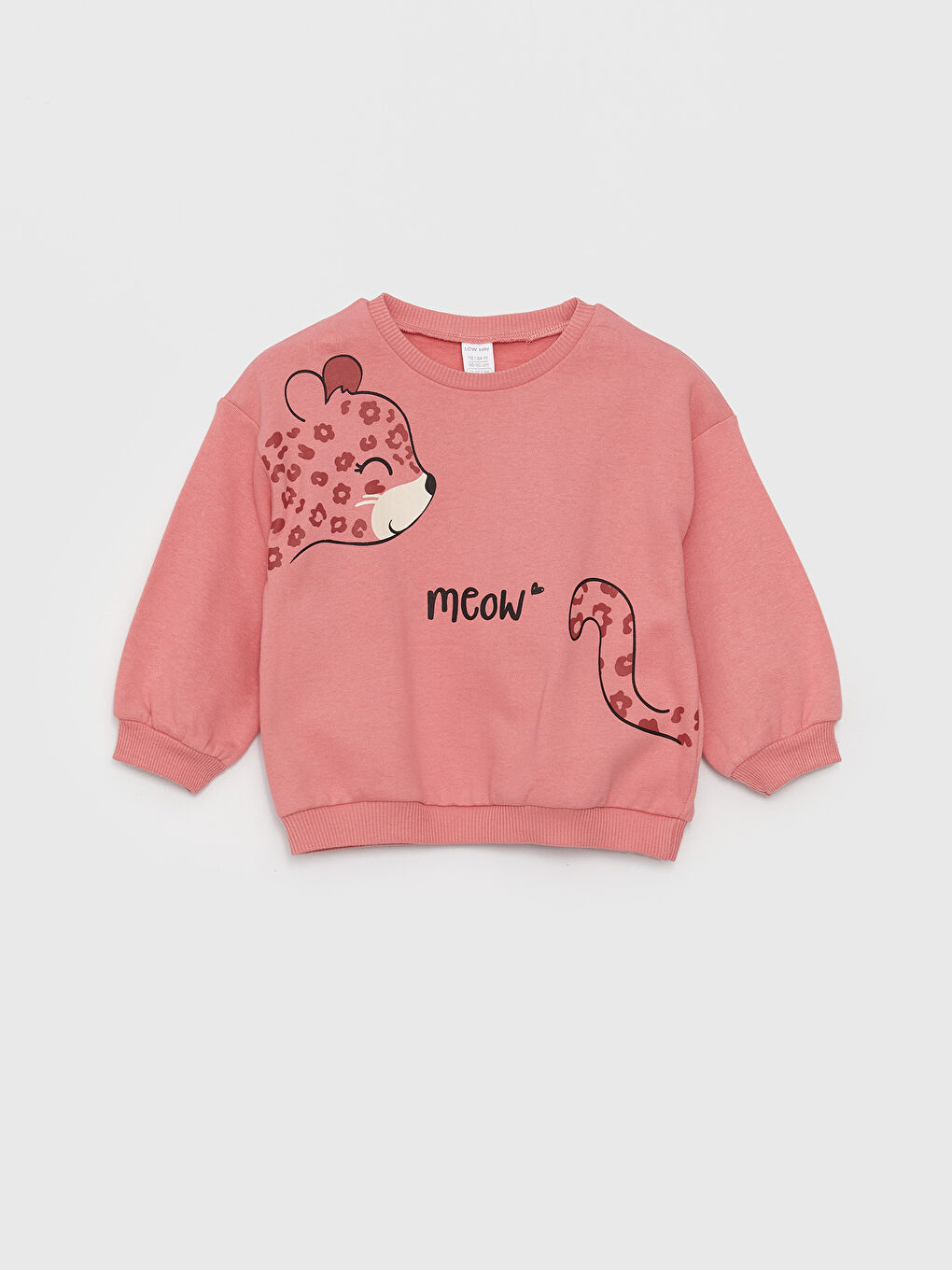 მრგვალი საყელო გრძელმკლავიანი გოგონას ბლუზა და შარვალი 2-ცალიანი კომპლექტი-1