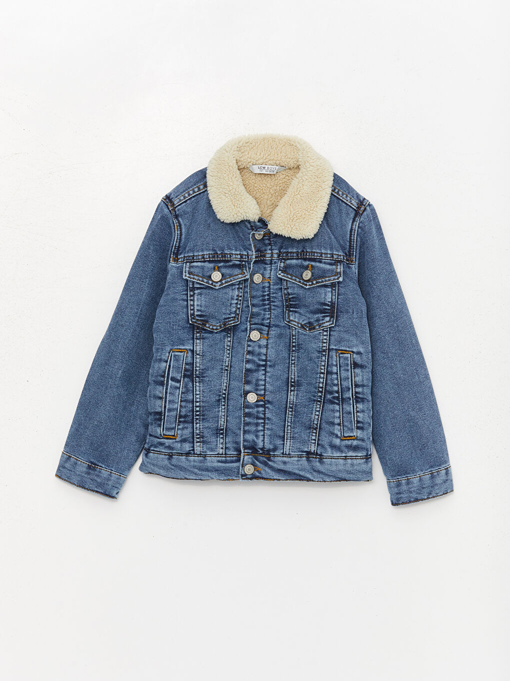 Fur Collar Boy Jean Jacket -W3BN78Z4-507