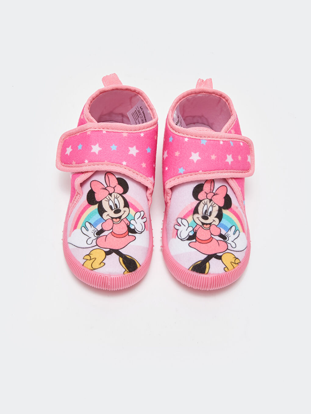 LCW STEPS Tatlı Pembe Minnie Mouse Baskılı Cırt Cırtlı Kız Bebek Panduf - 2