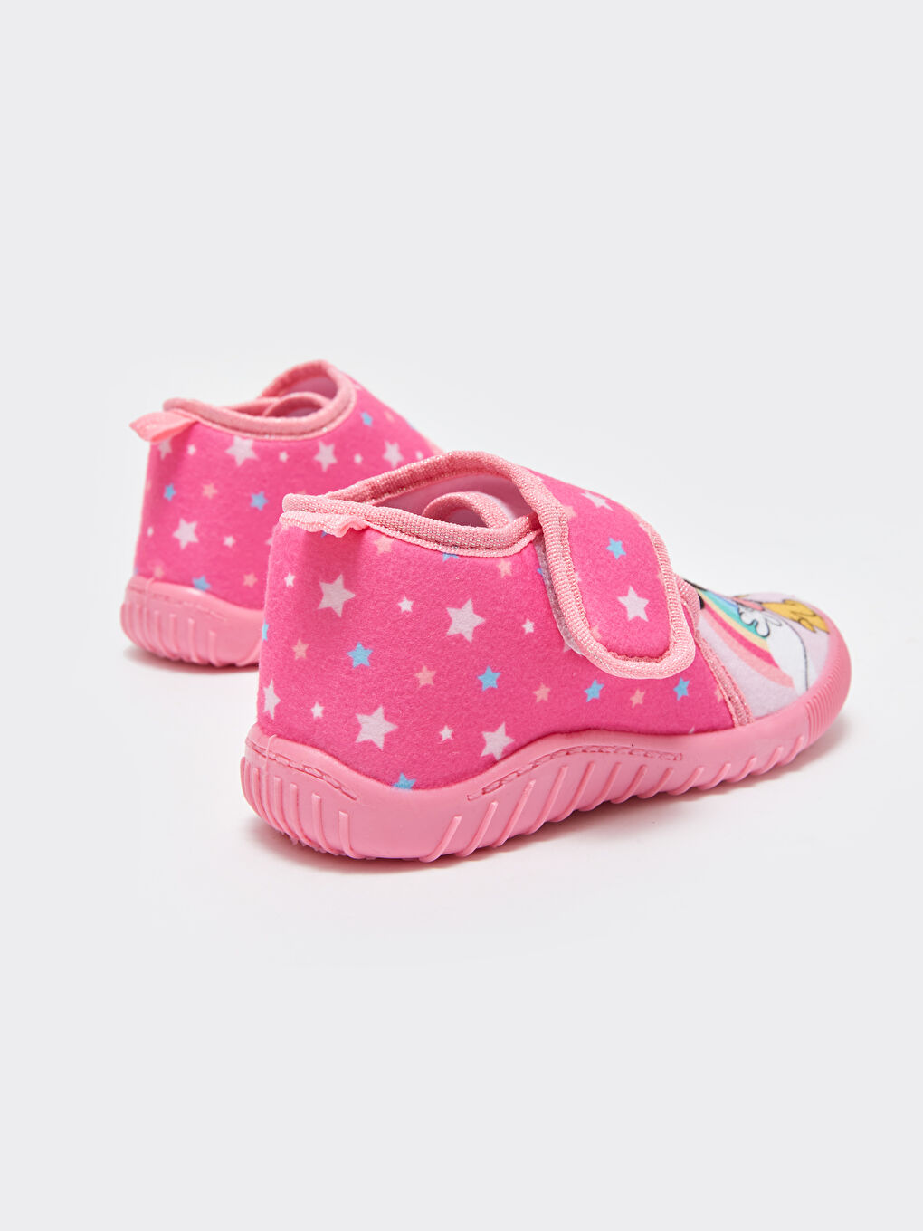 LCW STEPS Tatlı Pembe Minnie Mouse Baskılı Cırt Cırtlı Kız Bebek Panduf - 4