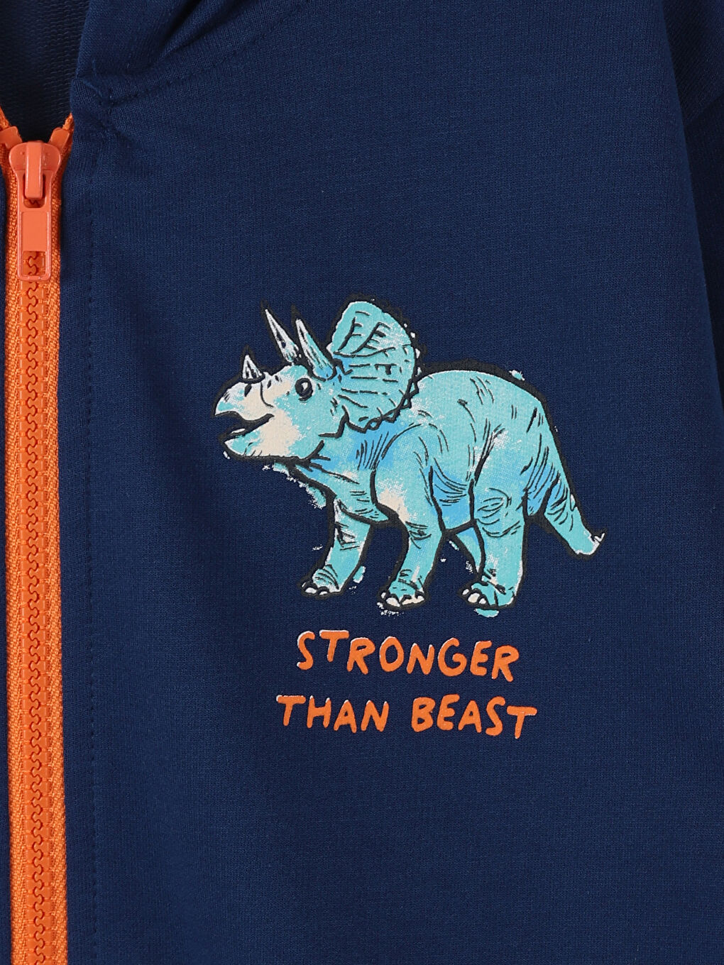 سويت شيرت بسحاب مطبوع بكابوش كم طويل للأولاد-1