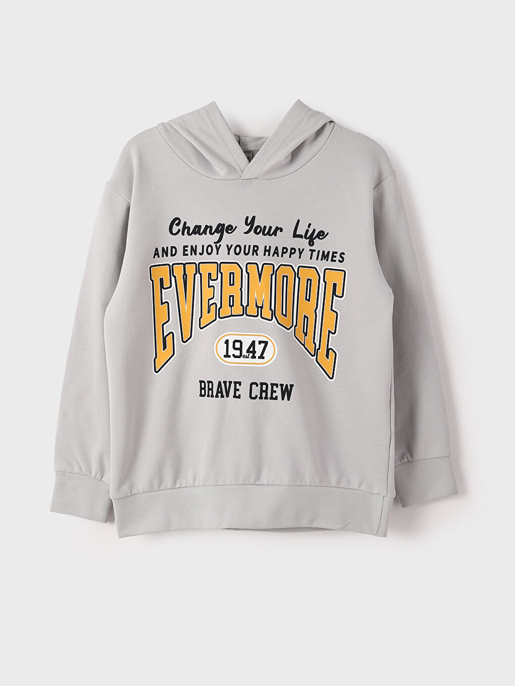 Hooded Printed Long Sleeve Boys' Sweatshirt